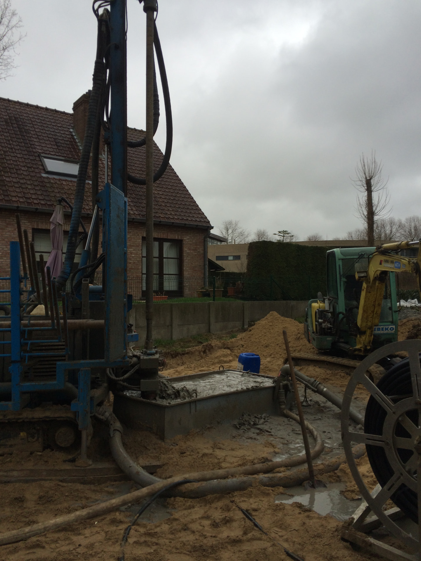 Forages pour une pompe à chaleur géothermique
